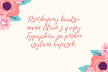 Rodzice czytają Dzieciom - mama Oliwii Ł.